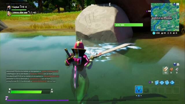 Fortnite Battle Roylae - Ubicación de marcas de garras misteriosas - Marca de garras en D5