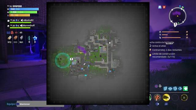 Fortnite - Lucha contra la tormenta - Zona donde aparecer el enemigo