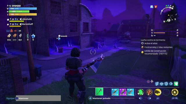 Fortnite - Lucha contra la tormenta - Zona donde aparecer el enemigo