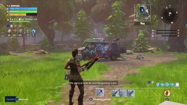 Fortnite - Montar el rayo - Furgoneta