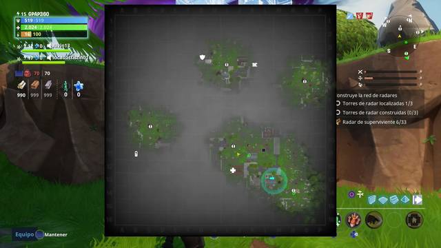 Fortnite - Construye la red de radares - Localizacin de los radares