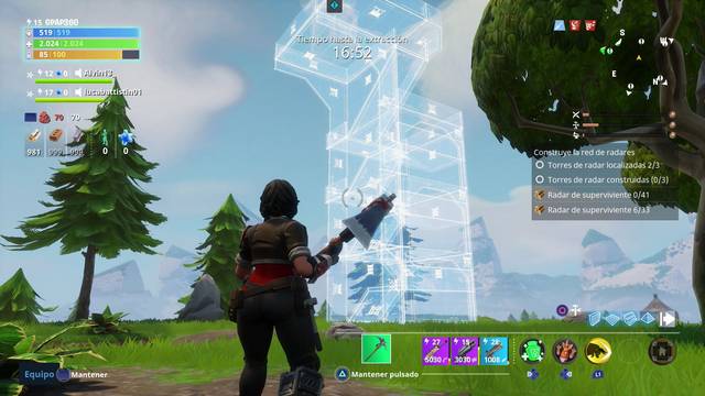 Fortnite - Construye la red de radares - Radar sin construir