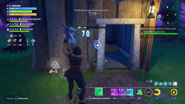 Fortnite - Destruir el entorno - Golpe crtico al entorno