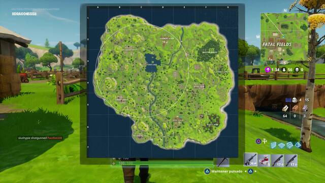 Fortnite - Modo Battle Royale - Zona del mapa inicial