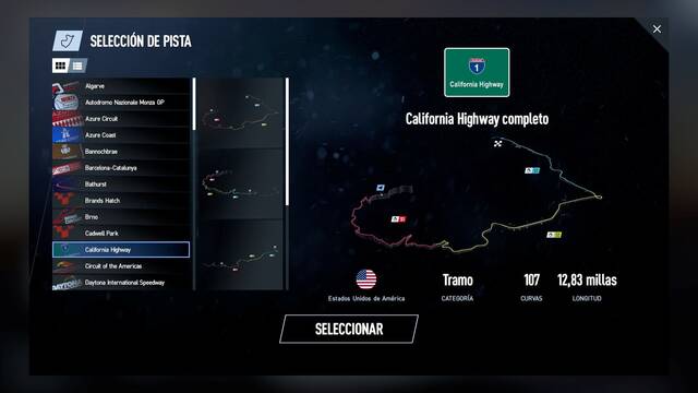 Project Cars 2 - Circuitos - CALIFORNIA HIGHWAY
