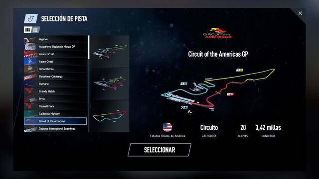 Project Cars 2 - Circuitos - CIRCUITO DE LAS AMERICAS
