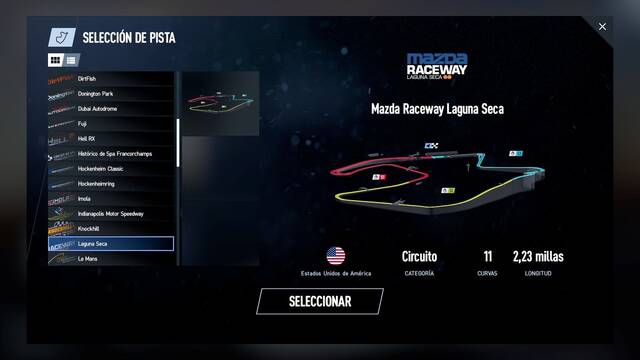 Project Cars 2 - Circuitos - LAGUNA SECA