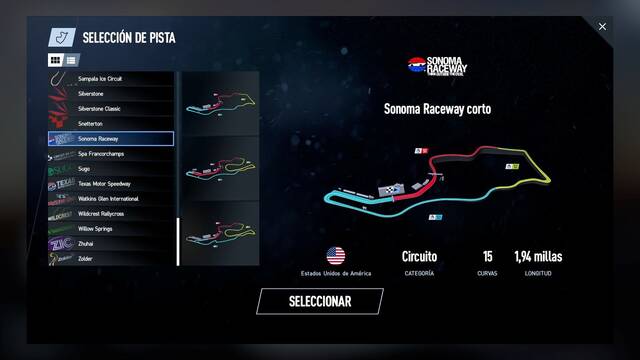 Project Cars 2 - Circuitos - SONOMA RACEWAY