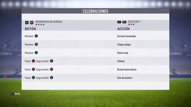FIFA 18 - Celebraciones movimientos en carrera -