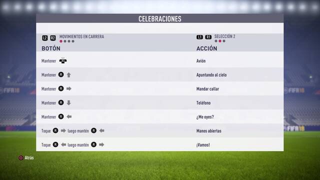 FIFA 18 - Celebraciones movimientos en carrera -
