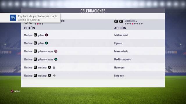 FIFA 18 - Celebraciones movimientos de finalización -