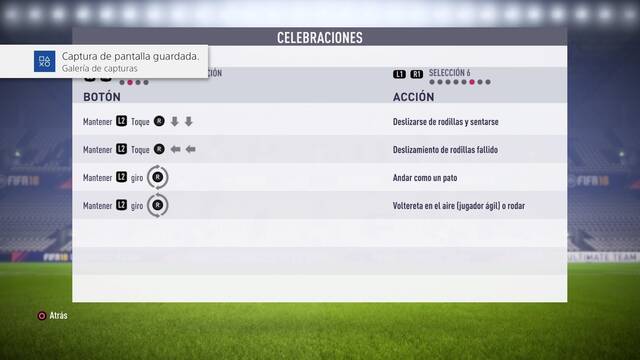 FIFA 18 - Celebraciones movimientos de finalización -