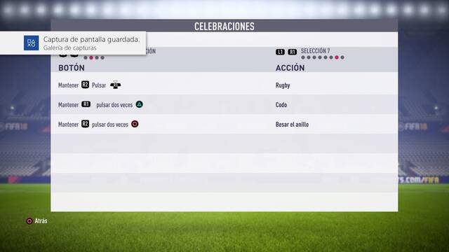 FIFA 18 - Celebraciones movimientos de finalización -