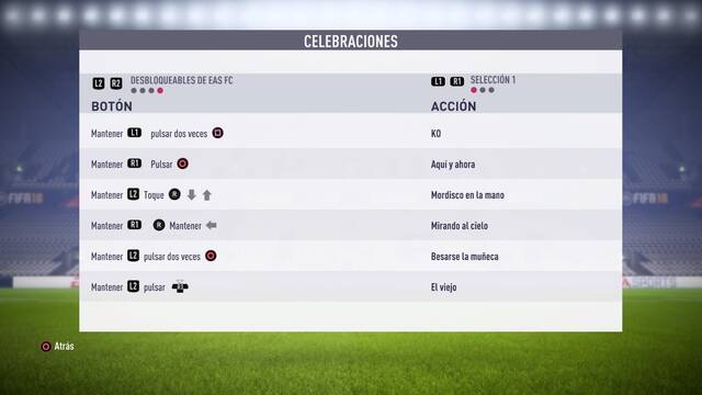 FIFA 18 - Celebraciones desbloqueables EAS FC -