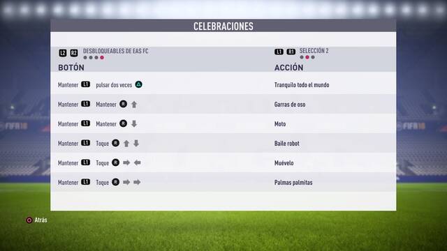 FIFA 18 - Celebraciones desbloqueables EAS FC -