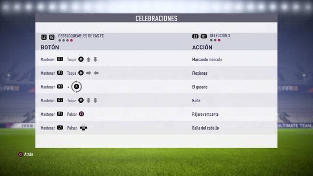 FIFA 18 - Celebraciones desbloqueables EAS FC -