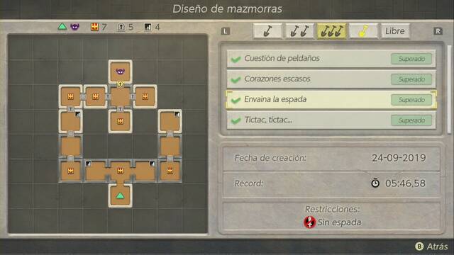 The Legend of Zelda: Link's Awakening - Planos de diseo de mazmorras de Damp - Envaina la espada