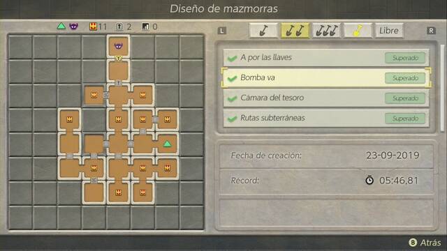 The Legend of Zelda: Link's Awakening - Planos de diseo de mazmorras de Damp - Bomba va