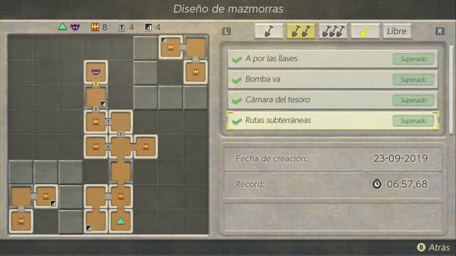 The Legend of Zelda: Link's Awakening - Planos de diseo de mazmorras de Damp - Rutas subterraneas