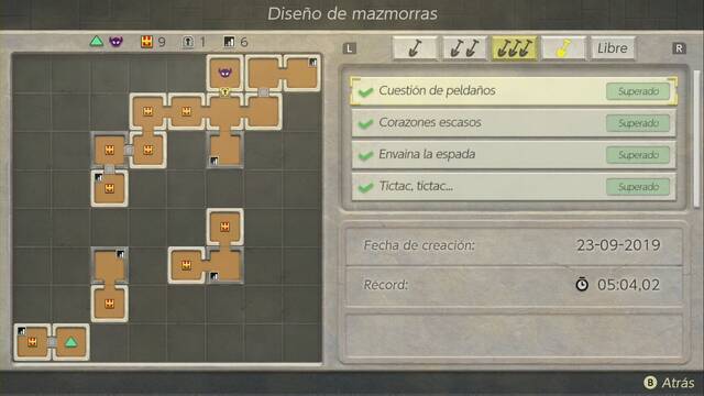 The Legend of Zelda: Link's Awakening - Planos de diseo de mazmorras de Damp - Cuestion de peldaos