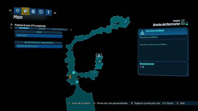 Borderlands 3 - Tablas eridianas en Pandora - Contenido
