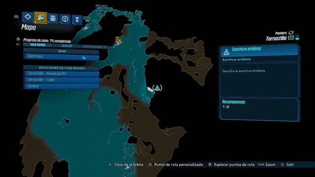 Borderlands 3 - Tablas eridianas en Pandora - Cebo