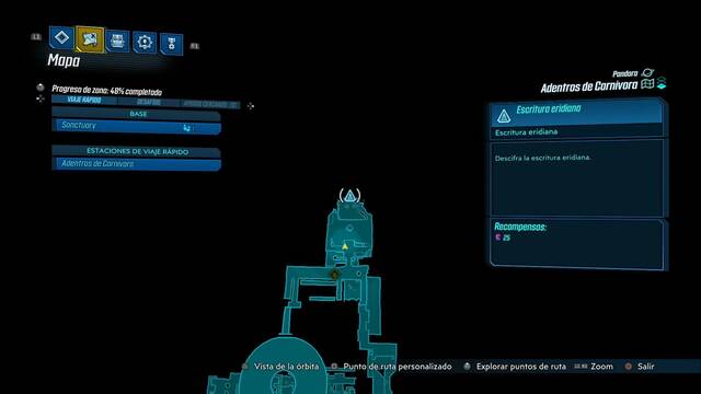 Borderlands 3 - Tablas eridianas en Pandora - Manto