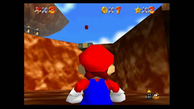 Super Mario 64 - Monedas rojas en Bob-Omb battlefield - Al principio del nivel
