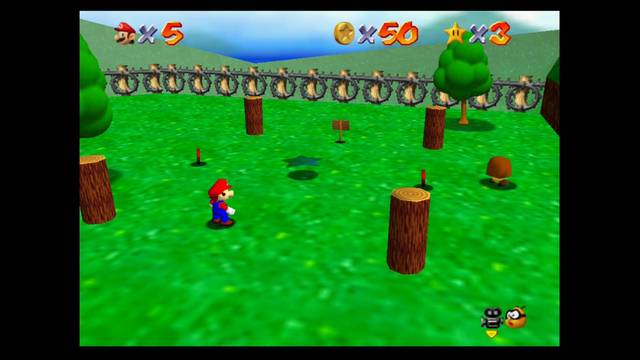 Super Mario 64 - Monedas rojas en Bob-Omb battlefield - En el punto final
