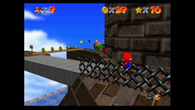 Super Mario 64 - Monedas rojas en Whomp's Fortress - y 04 Entre las flores pirana