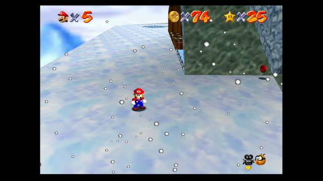 Super Mario 64 - Monedas rojas de Cool, Cool Mountain - Al final del camino