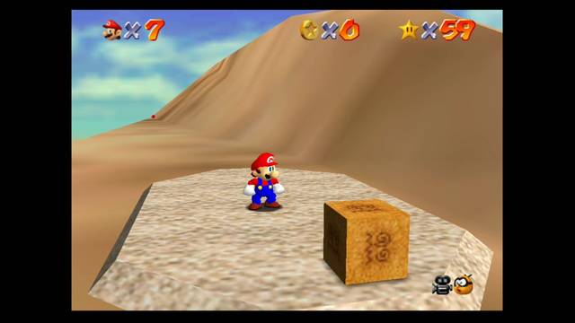 Super Mario 64 - Monedas rojas de Shifting Sand Land - A tu espalda al empezar