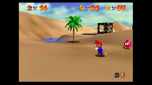 Super Mario 64 - Monedas rojas de Shifting Sand Land - En el oasis