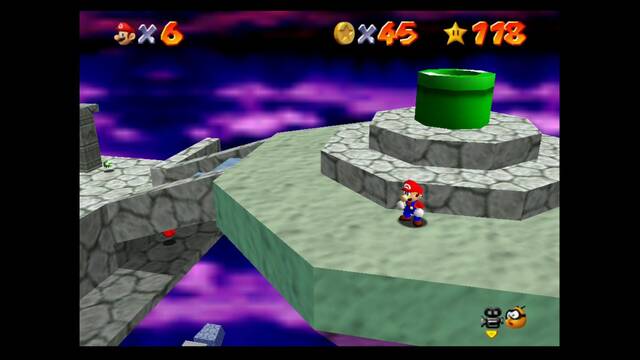 Super Mario 64 - Monedas rojas de Bowser in the sky - Bajo el puente
