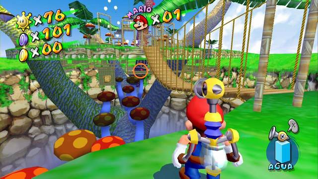 Super Mario Sunshine - Monedas rojas de Aldea Foresta - Bajo el pueblo