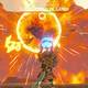 Zelda Breath of the Wild Ira del fuego de Ganon - Lanzar bomba al escudo
