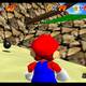 Super Mario 64 - Puntos secretos en Tiny-Huge Island (estrella 4) - Punto 3 en la pared de roca
