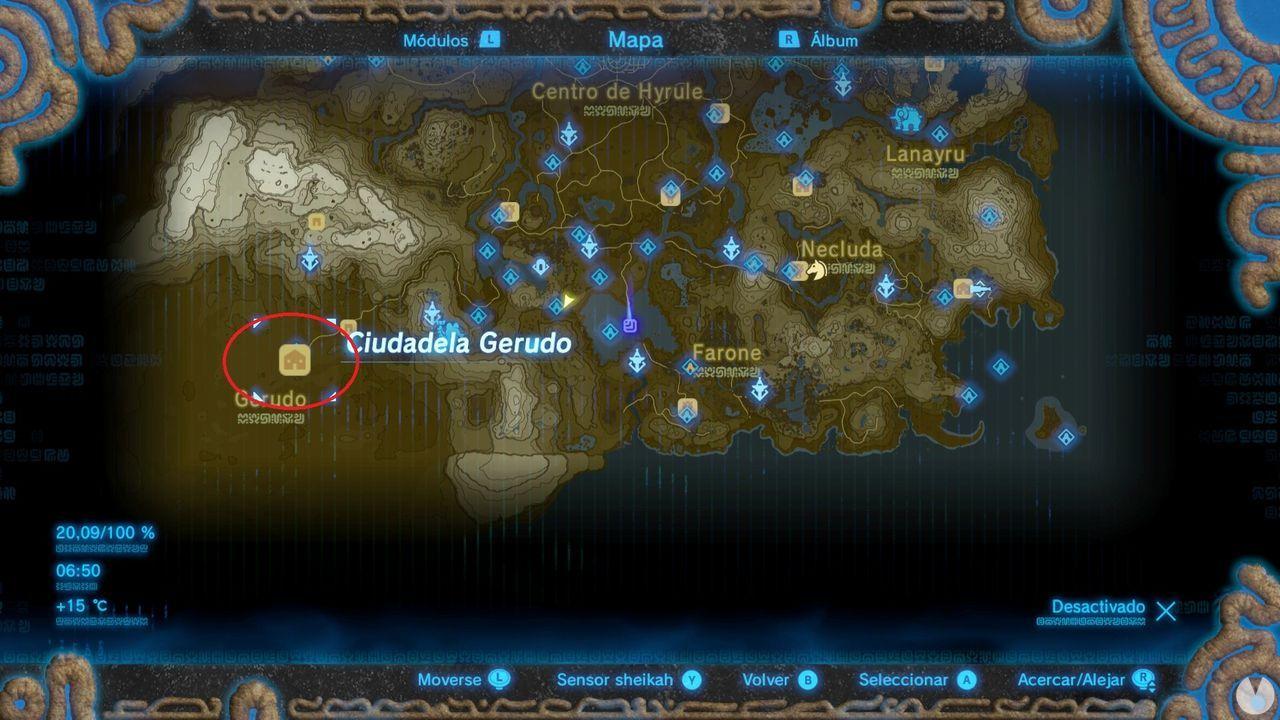 Ciudadela Gerudo Zelda Breath of the Wild