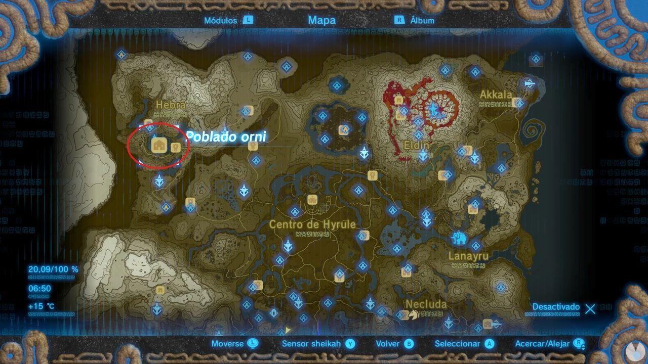 Poblado Orni Zelda Breath of the Wild