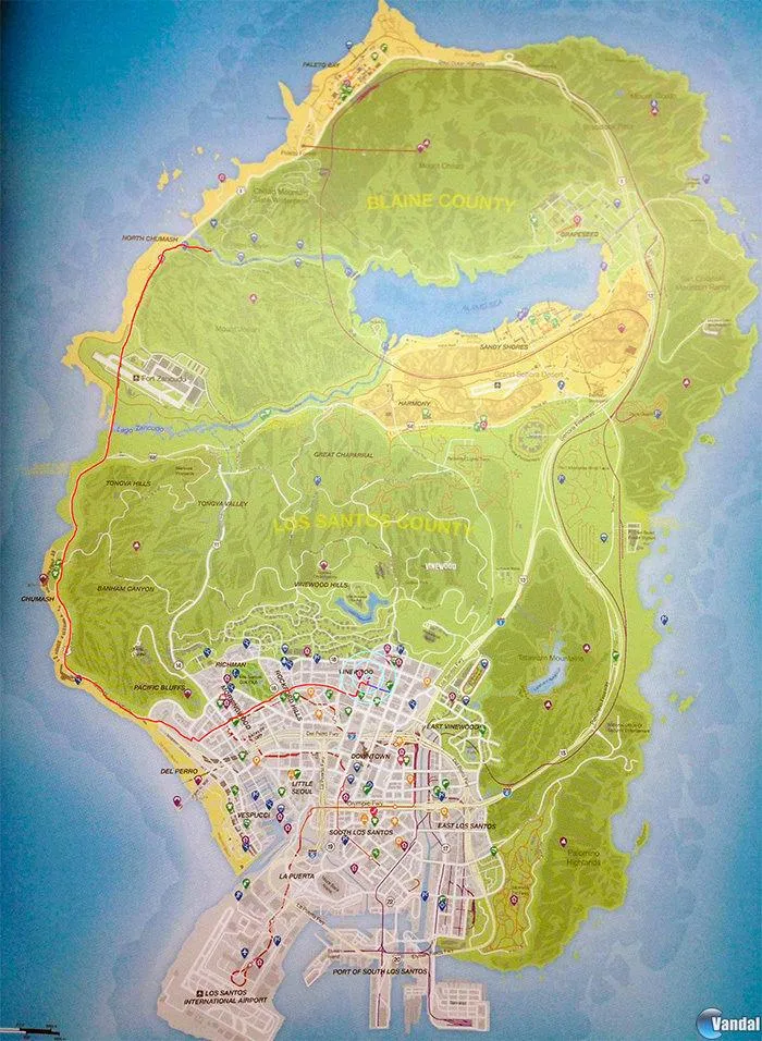 LOS SECRETOS DEL MAPA DE GTA V 